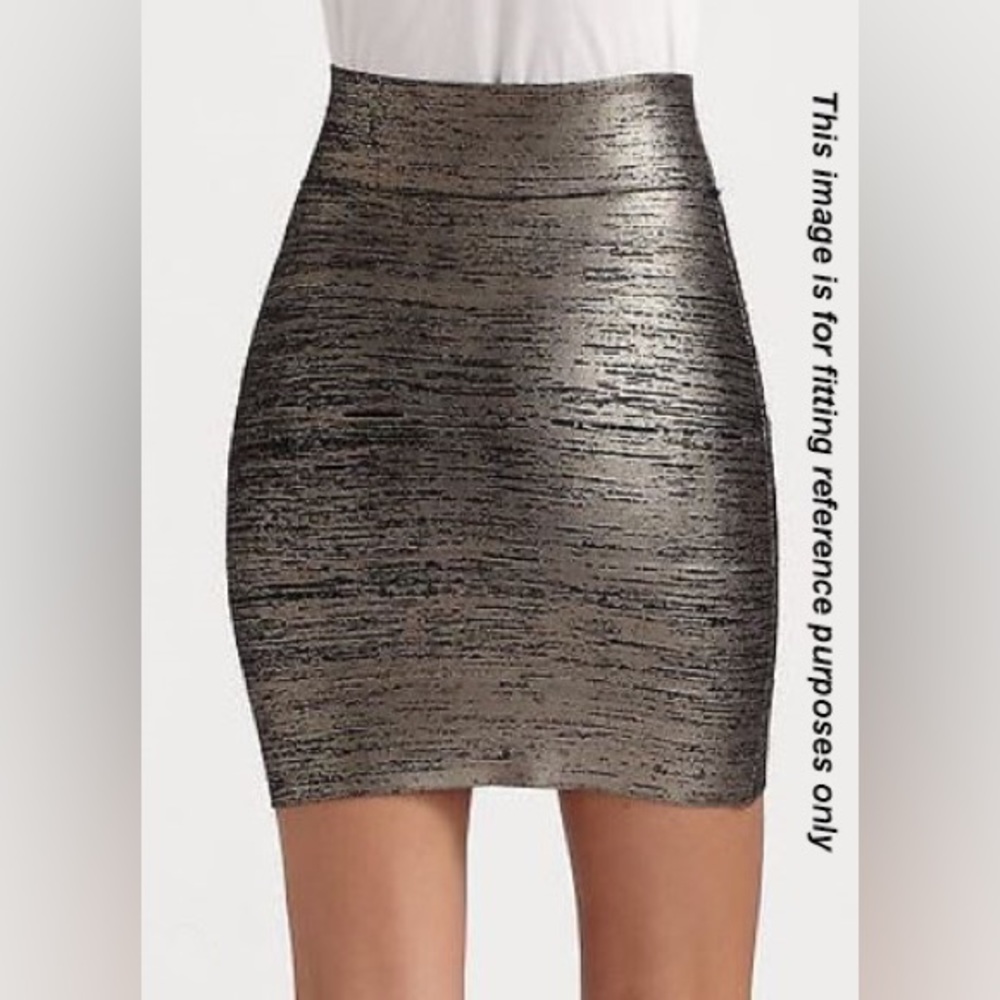 BCBG MaxAzria Gunmetal Bandage Skirt New Without Tags Size XS